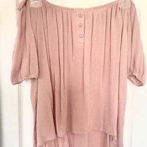 Off the shoulder pink top